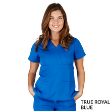 Load image into Gallery viewer, Ultrasoft 2 Pocket Mock Wrap Scrub Tops (STYLE# 8115)
