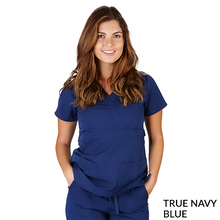 Load image into Gallery viewer, Ultrasoft 2 Pocket Mock Wrap Scrub Tops (STYLE# 8115)
